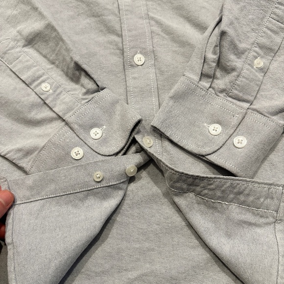 Simply Southern Light Blue Grey Long Sleeve Button Down Shirt | 100% Cotton - Picture 4 of 7
